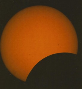 Beginning of Solar Eclipse, Island of St. Kitts, 1998