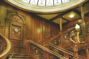 The glamorous grand staircase delights visitors.