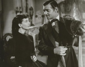Clark Gable as Rhett Butler and Vivian Leigh as Scarlett O'Hara in Gone With The Wind